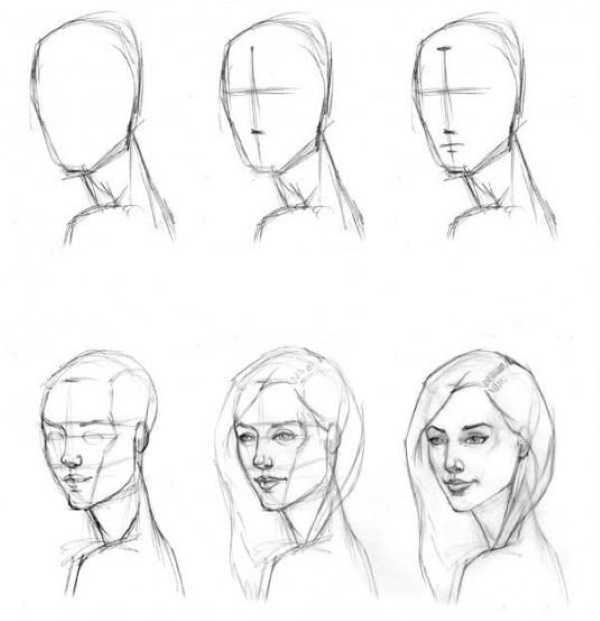 Как нарисовать лицо: основы и пропорции