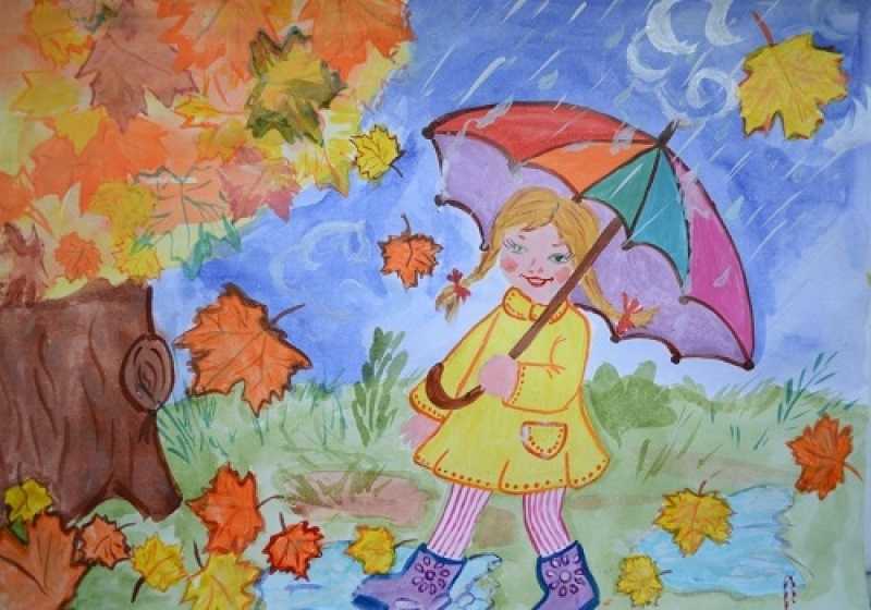 Как нарисовать осеннее дерево: рисование осеннего дерева с детьми