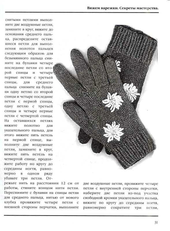Мужские перчатки: спицами и крючком