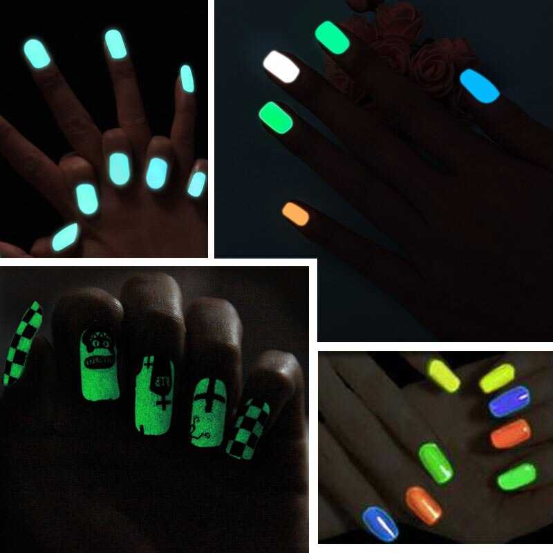 Светящийся лак для ногтей, какой выбрать: неоновый, люминесцентный и фосфорный