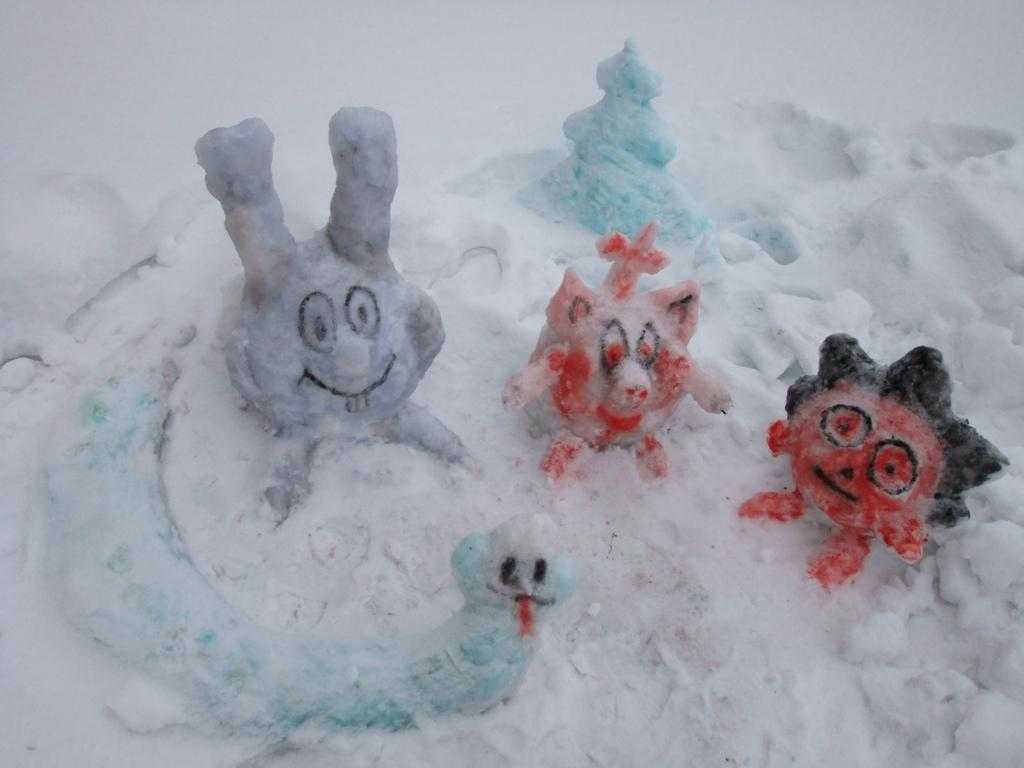 Фигуры из снега своими руками: 100 идей для школы и детского сада