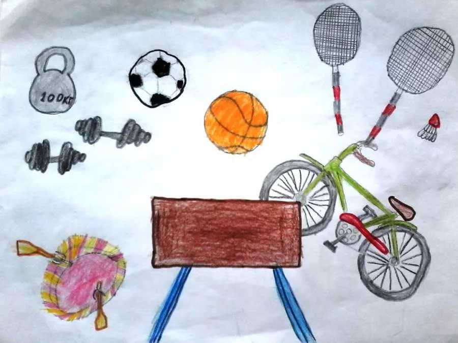 Рисунок на тему спорт, про спорт, вид спорта, карандашом, для школьников. конкурс рисунков на тему спорт