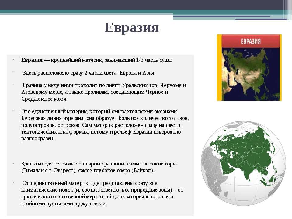 Интересные факты о евразии для детей. интересные факты о евразии + видео | интересные факты