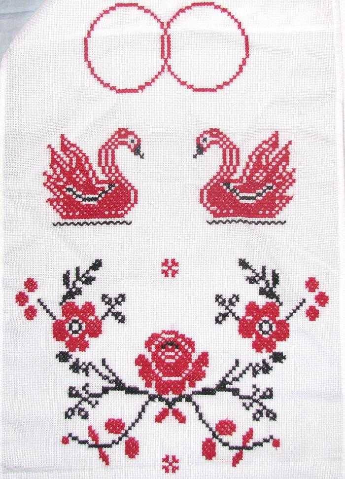 Схемы вышивки крестом свадебного рушника