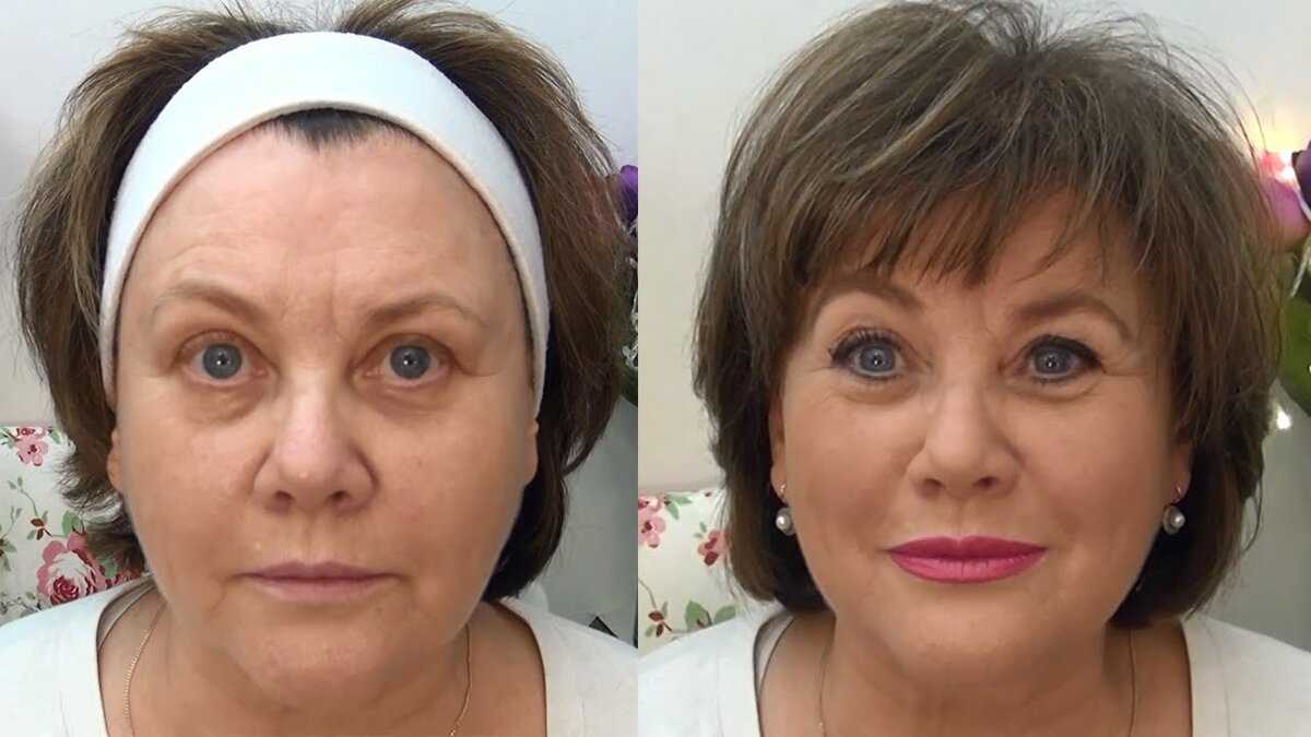 Омолаживающий макияж после 40 лет: фото до и после мейкапа