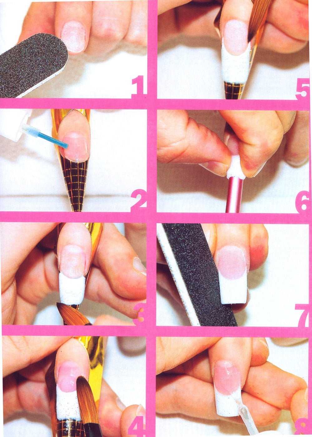 Наращивание ногтей – материалы, что нужно для нарашивания гелем, акрилом, пошаговая инструкция