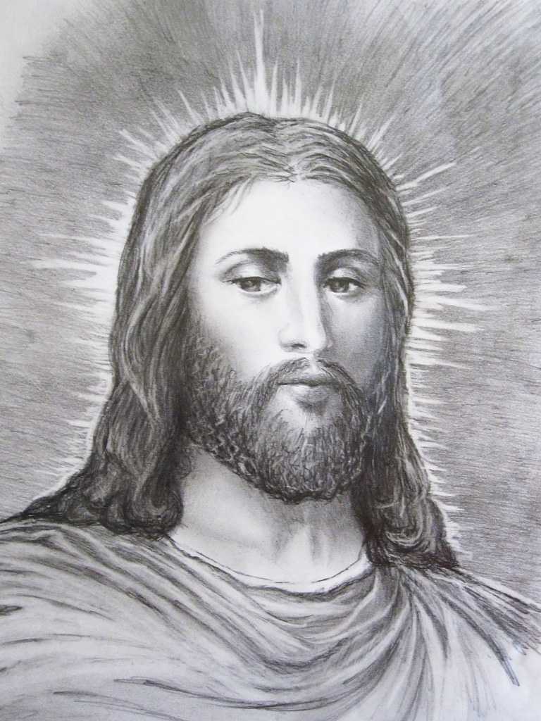 Нарисовать церковь с рисунком иисуса христа. как нарисовать иисуса христа карандашом поэтапно