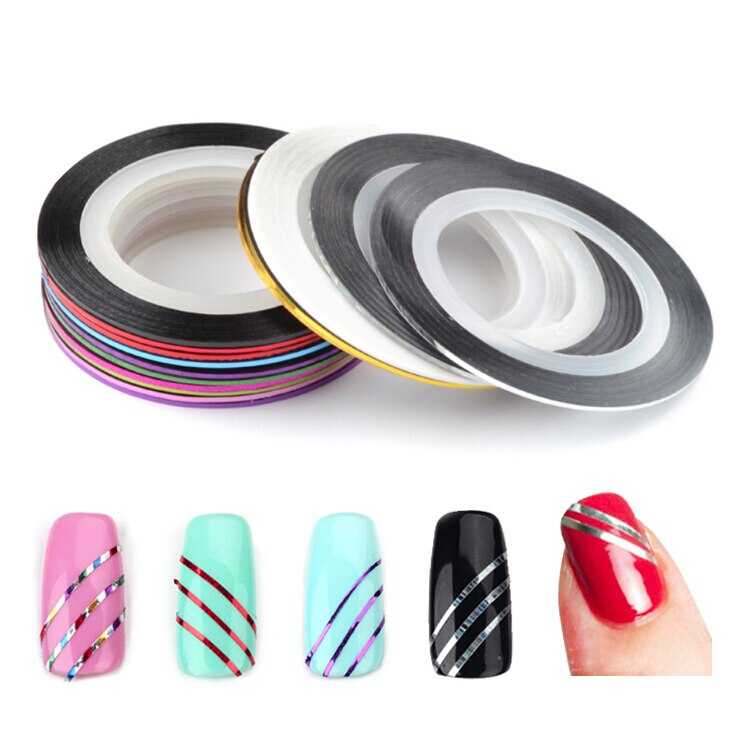 Маникюр с лентами для дизайна ногтей - фото, идеи, как пользоваться полосками и жидкой лентой?