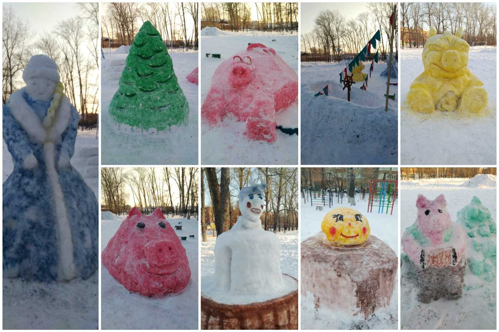 Снежные фигурки на новый год. делаем фигуры из снега своими руками избранное.