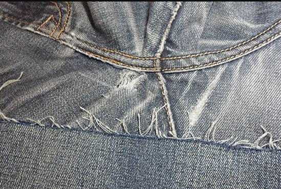 Как правильно сделать штуковку на джинсах