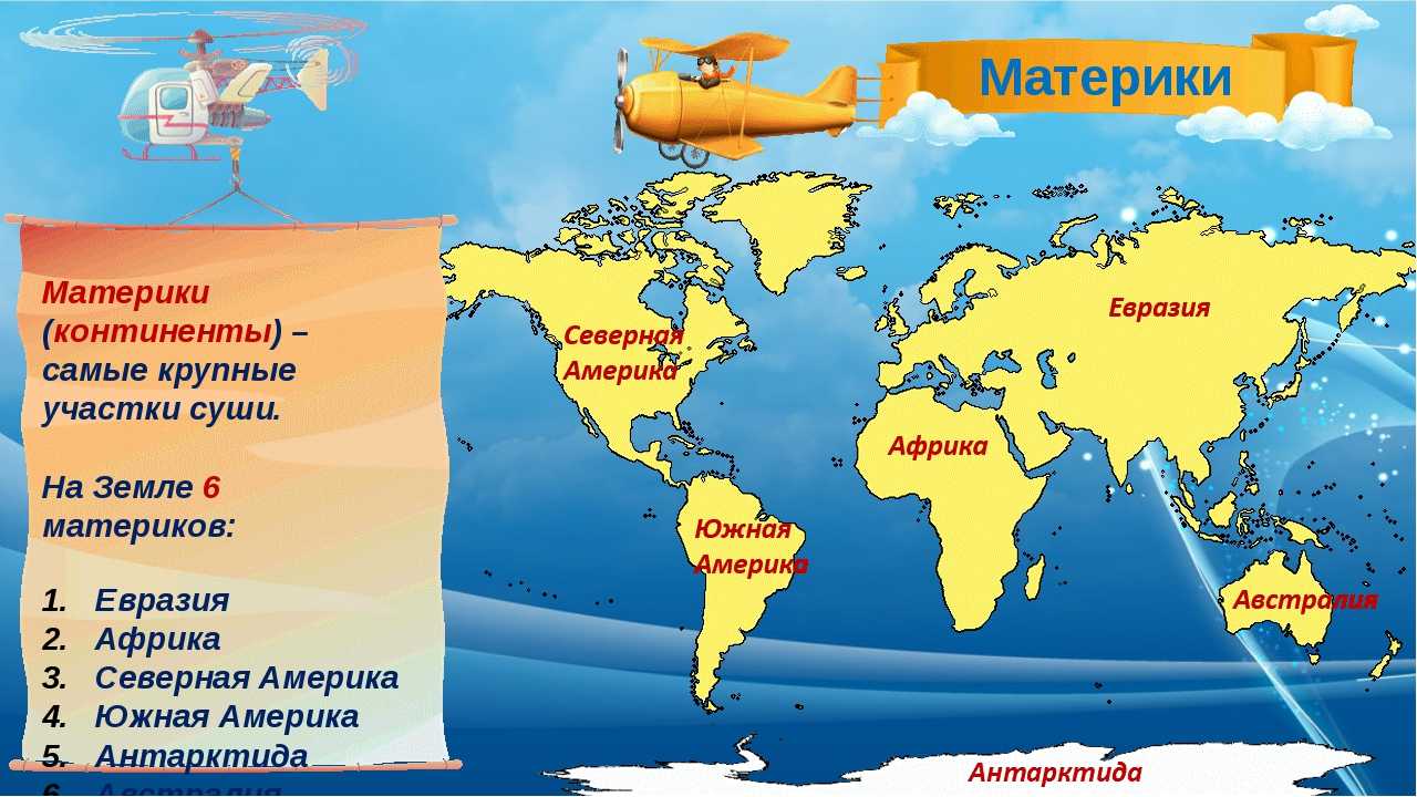 Сколько материков и частей света на планете земля: их названия, карта. сколько материков, континентов и океанов на земле и как они называютcя?