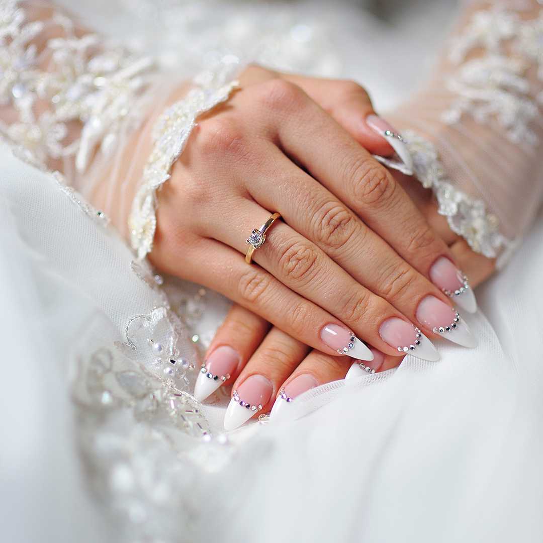 Свадебный френч: 100 фото лучших идей маникюра для невесты
