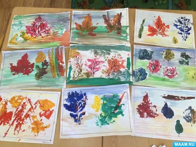 Рисование на тему осень в детскому саду - самоделкин