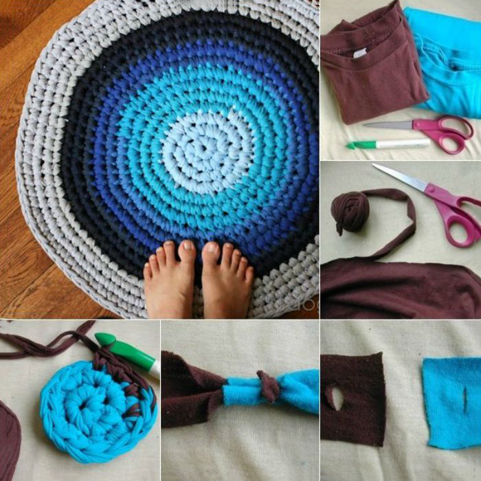 Как сделать своими руками коврик из старых вещей: 7 идей для вдохновения